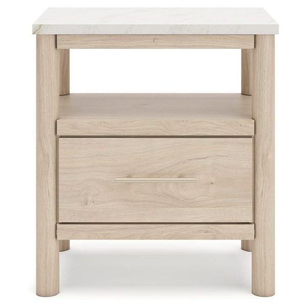 1-Drawer Nightstand With Marble-Look Top  |  Nightstands Bedroom Nightstands