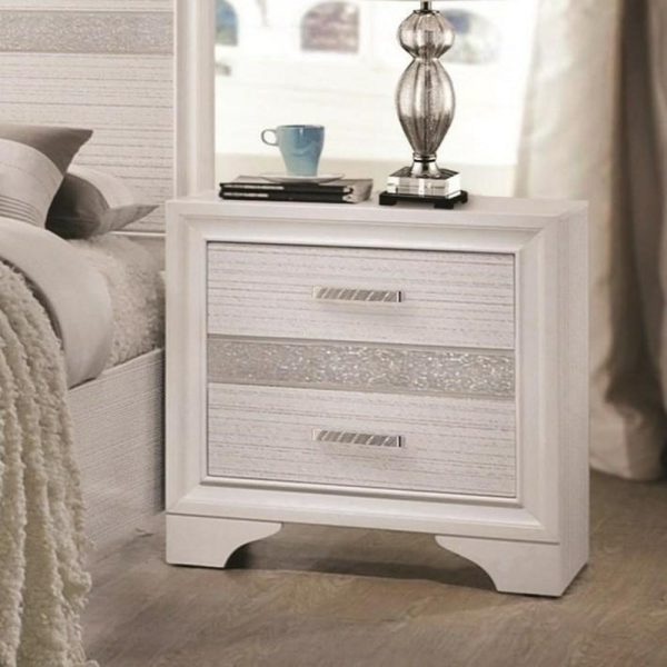 2 Drawer Night Stand With Hidden Jewelry Tray  |  Nightstands Bedroom Nightstands