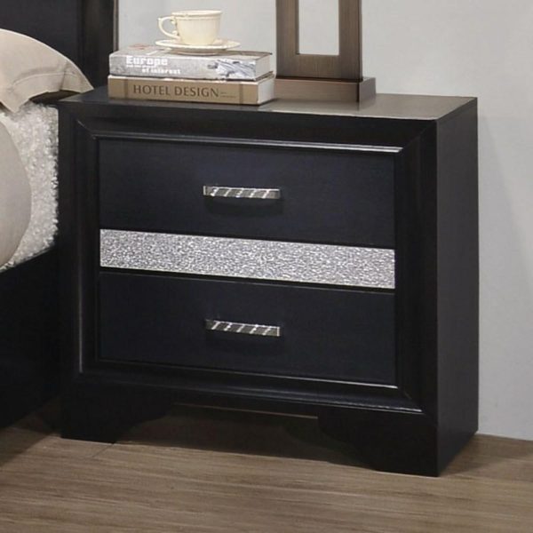 2 Drawer Night Stand With Hidden Jewelry Tray  |  Nightstands Bedroom Nightstands