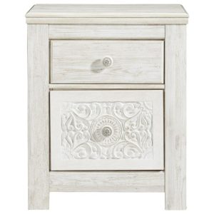 2-Drawer Nightstand With Usb Port  |  Nightstands Bedroom Nightstands