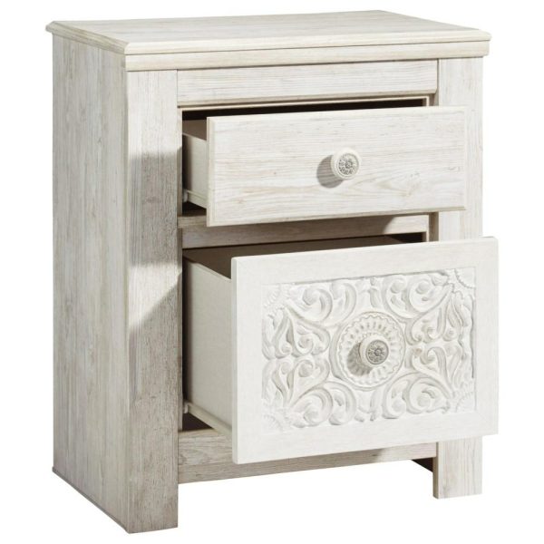 2-Drawer Nightstand With Usb Port  |  Nightstands Bedroom Nightstands