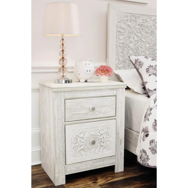 2-Drawer Nightstand With Usb Port  |  Nightstands Bedroom Nightstands