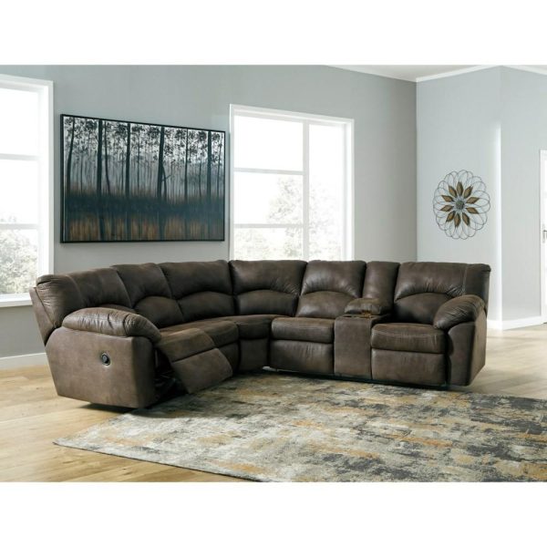 2-Piece Reclining Corner Sectional With Center Console  |  Sectional Sofas Living Room Sectional Sofas