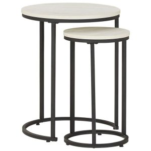 2-Piece Round Nesting Accent Table Set  |  End & Side Tables End & Side Tables End & Side Tables