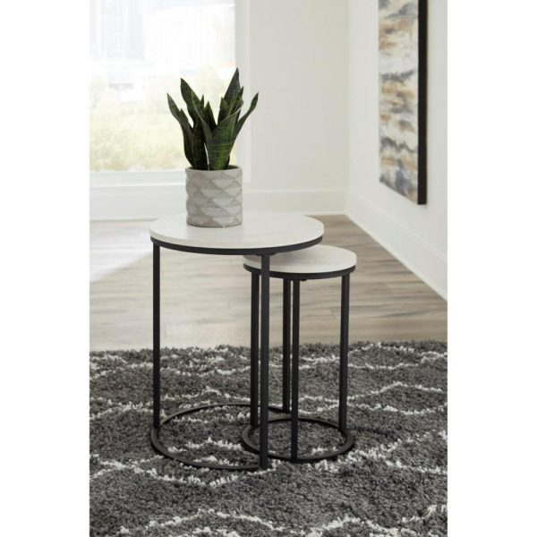 2-Piece Round Nesting Accent Table Set  |  End & Side Tables End & Side Tables End & Side Tables