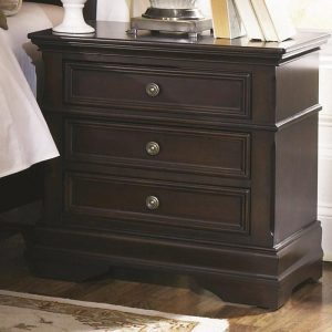 3 Drawer Night Stand With Bracket Feet  |  Nightstands Bedroom Nightstands