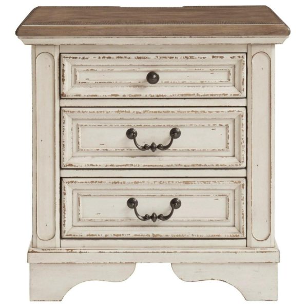 3-Drawer Nightstand With Outlet And Usb Ports  |  Nightstands Bedroom Nightstands