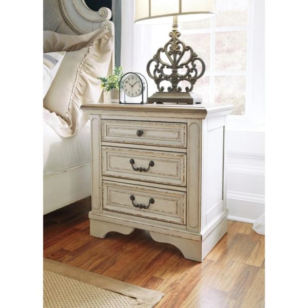 3-Drawer Nightstand With Outlet And Usb Ports  |  Nightstands Bedroom Nightstands