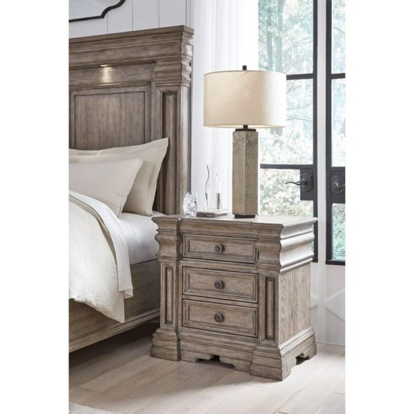 3-Drawer Nightstand With Outlets And Usb Charging  |  Nightstands Bedroom Nightstands