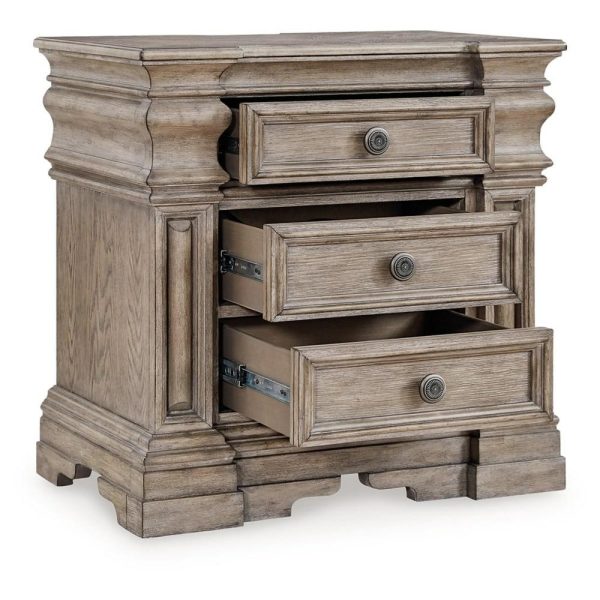 3-Drawer Nightstand With Outlets And Usb Charging  |  Nightstands Bedroom Nightstands