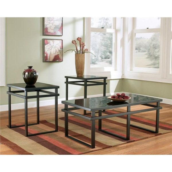 3-In-1 Pack With Cocktail Table & 2 End Tables With Metal Frame  |  Occasional Table Sets Living Room Occasional Table Sets