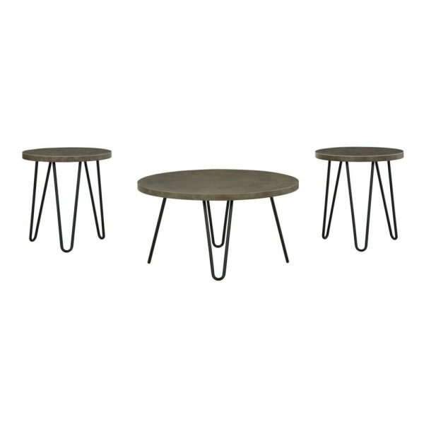 3-Piece Occasional Table Set With Hairpin Legs  |  Occasional Table Sets Living Room Occasional Table Sets