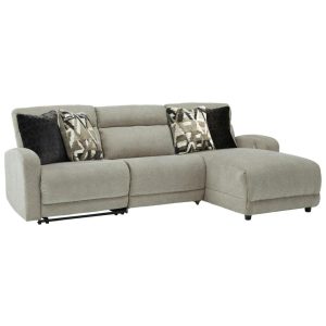 3-Piece Power Reclining Sectional With Press Back Chaise  |  Sectional Sofas Living Room Sectional Sofas