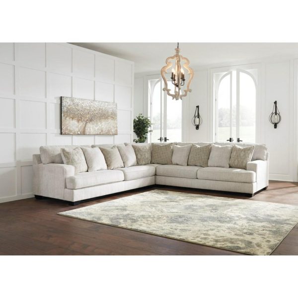 3-Piece Sectional With Scatterback Accent Pillows  |  Sofas Living Room Sectional Sofas