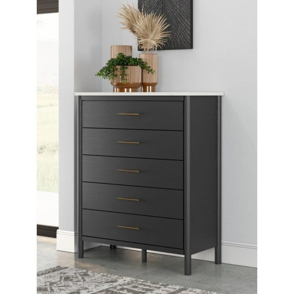 5-Drawer Chest With Marble-Look Top  |  Chest Of Drawers Bedroom Chest Of Drawers