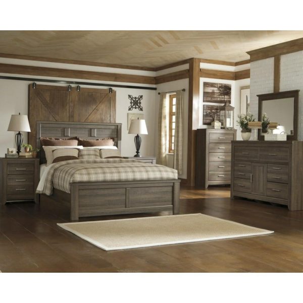 6-Drawer & 1-Door Dresser And Mirror Set  |  Mirrored Dressers Bedroom Mirrored Dressers