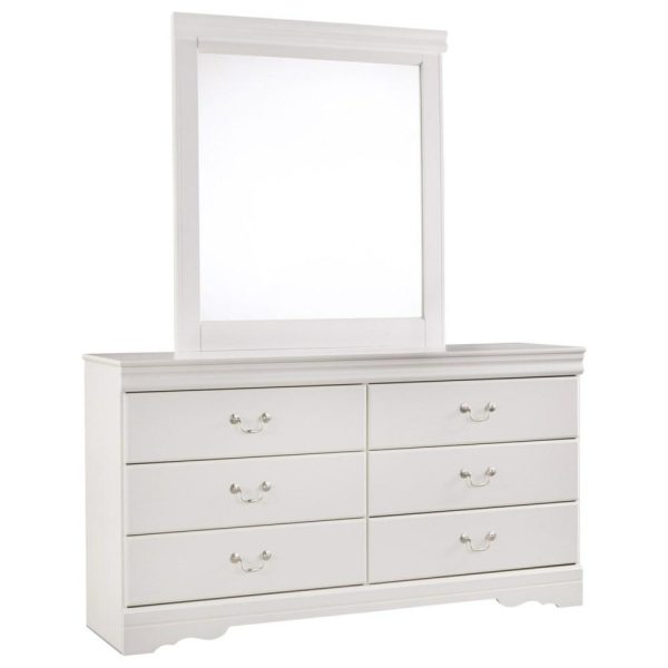 6-Drawer Dresser And Mirror Combination  |  Mirrored Dressers Bedroom Mirrored Dressers