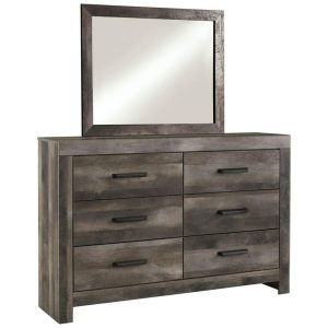 6-Drawer Dresser And Mirror Set  |  Mirrored Dressers Bedroom Mirrored Dressers