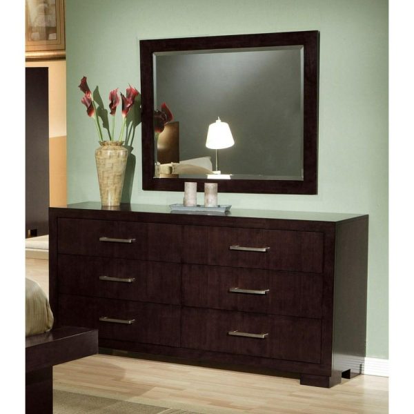 6 Drawer Dresser And Wall Mirror  |  Mirrored Dressers Bedroom Mirrored Dressers