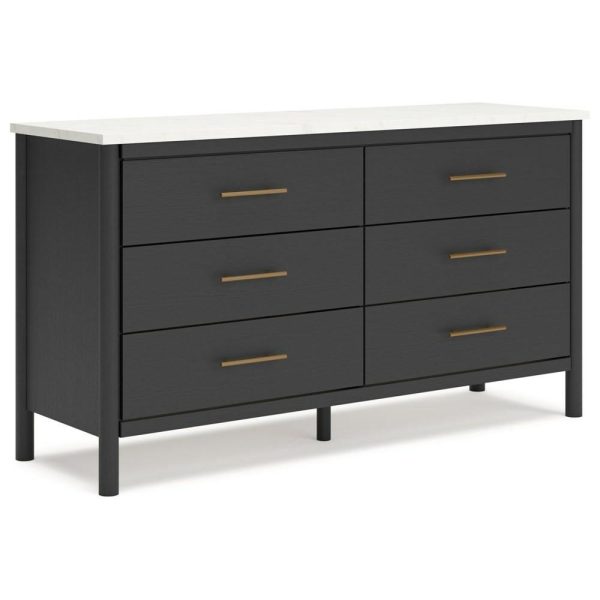 6-Drawer Dresser With Marble-Look Top  |  Dressers Bedroom Dressers