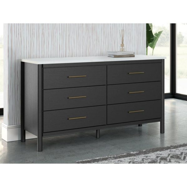 6-Drawer Dresser With Marble-Look Top  |  Dressers Bedroom Dressers