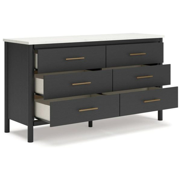 6-Drawer Dresser With Marble-Look Top  |  Dressers Bedroom Dressers