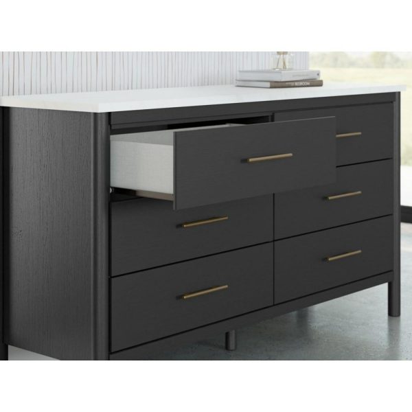 6-Drawer Dresser With Marble-Look Top  |  Dressers Bedroom Dressers