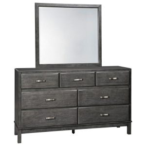 7-Drawer Dresser And Mirror Set  |  Mirrored Dressers Bedroom Mirrored Dressers