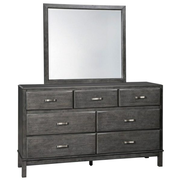 7-Drawer Dresser And Mirror Set  |  Mirrored Dressers Bedroom Mirrored Dressers