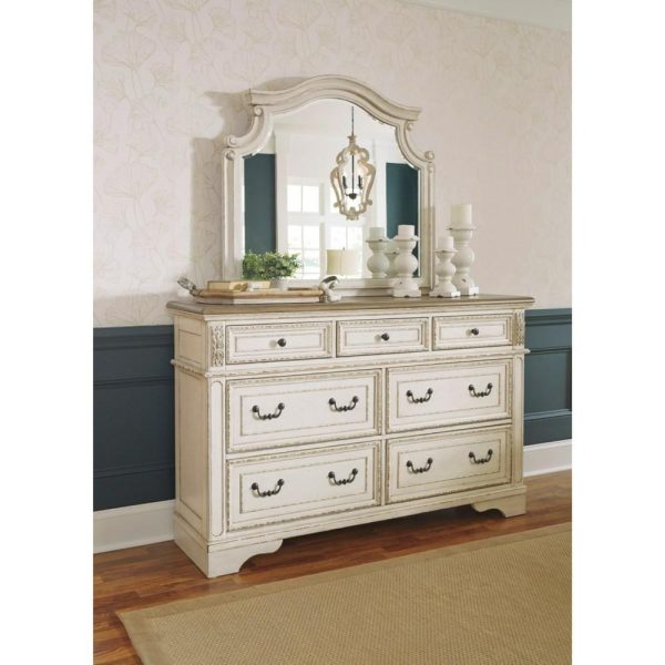 7-Drawer Dresser And Mirror Set  |  Mirrored Dressers Bedroom Mirrored Dressers