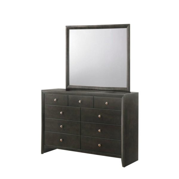 9 Drawer Dresser And Mirror Combination  |  Mirrored Dressers Bedroom Mirrored Dressers