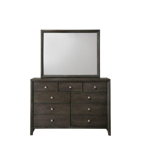 9 Drawer Dresser And Mirror Combination  |  Mirrored Dressers Bedroom Mirrored Dressers