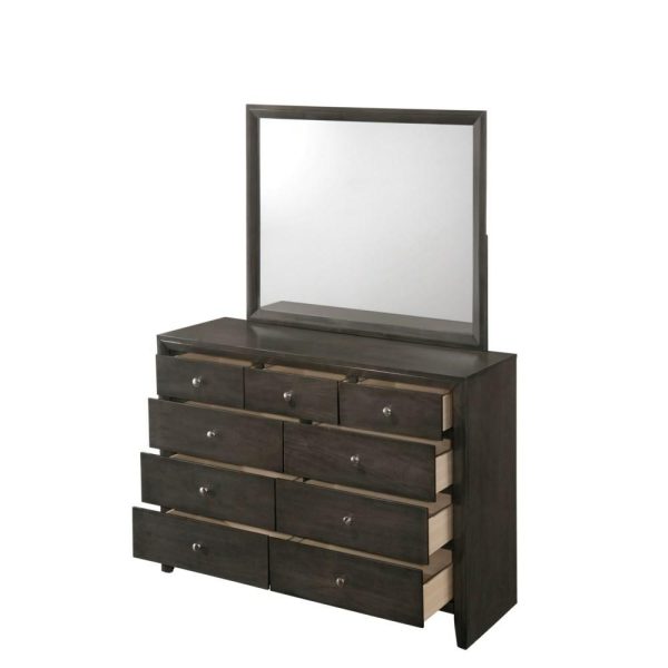 9 Drawer Dresser And Mirror Combination  |  Mirrored Dressers Bedroom Mirrored Dressers