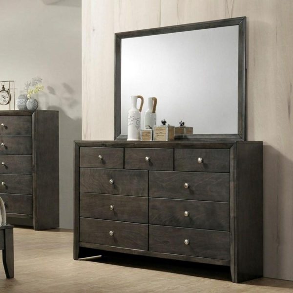 9 Drawer Dresser And Mirror Combination  |  Mirrored Dressers Bedroom Mirrored Dressers