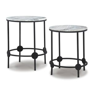 Accent Table (Set Of 2) With Marble Top  |  End & Side Tables End & Side Tables End & Side Tables