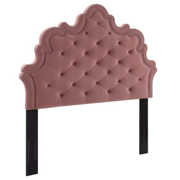 Arabella Button-Tufted Performance Velvet King/California King Headboard  |  Headboards Bedroom Headboards