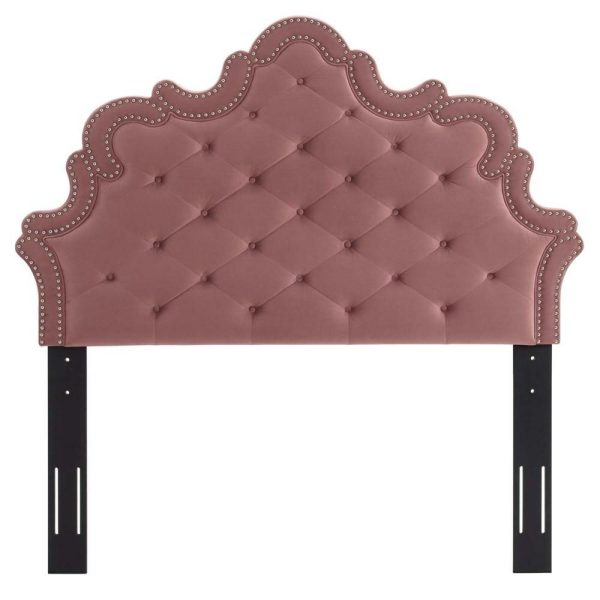 Arabella Button-Tufted Performance Velvet King/California King Headboard  |  Headboards Bedroom Headboards