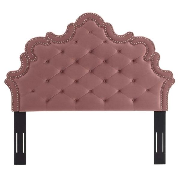 Arabella Button-Tufted Performance Velvet King/California King Headboard  |  Headboards Bedroom Headboards