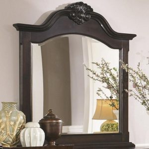 Arched Dresser Mirror With Shell Carving  |  Bedroom Mirrors Bedroom Bedroom Mirrors