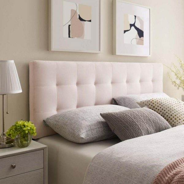 Biscuit Tufted Full Performance Velvet Headboard  |  Headboards Bedroom Headboards