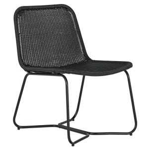 Black Wicker Indoor/Outdoor Accent Chair  |  Living Room Chairs Living Room Living Room Chairs