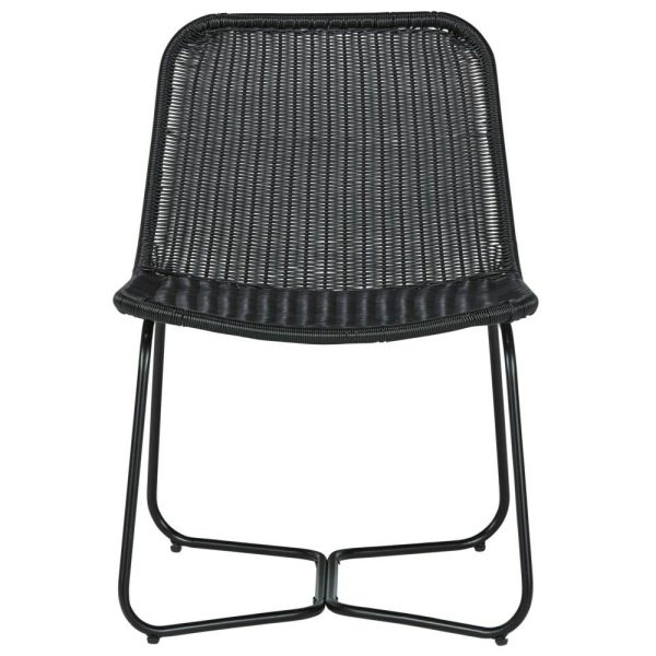 Black Wicker Indoor/Outdoor Accent Chair  |  Living Room Chairs Living Room Living Room Chairs