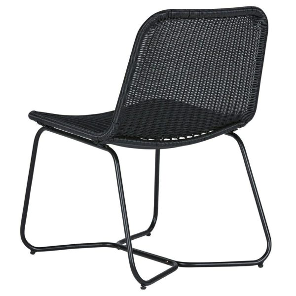 Black Wicker Indoor/Outdoor Accent Chair  |  Living Room Chairs Living Room Living Room Chairs