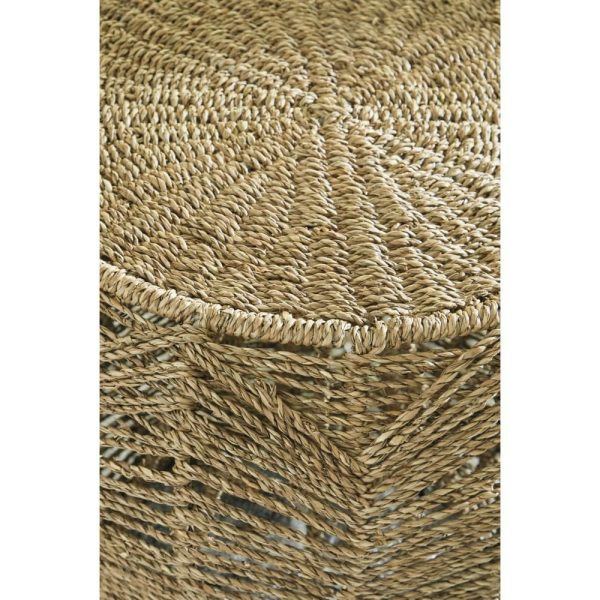 Boho Woven Seagrass Stool  |  Ottomans Living Room Ottomans