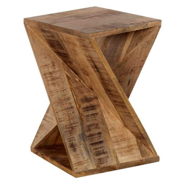 Brown Wood Twist Accent Table  |  End & Side Tables End & Side Tables End & Side Tables