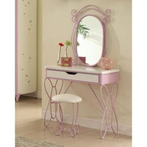 Butterfly Vanity Set With Storage Drawer  |  Makeup Vanities Bedroom Makeup Vanities