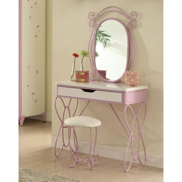 Butterfly Vanity Set With Storage Drawer  |  Makeup Vanities Bedroom Makeup Vanities