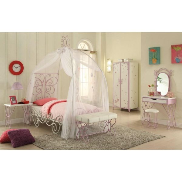 Butterfly Vanity Set With Storage Drawer  |  Makeup Vanities Bedroom Makeup Vanities