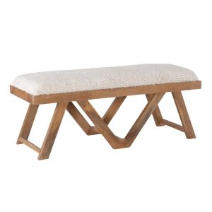 Byan Upholstered Bench Brown  |  Benches Benches Benches