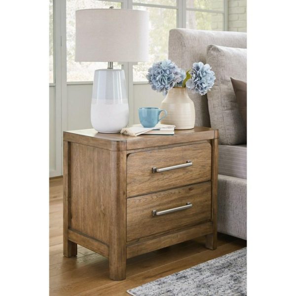 Casual 2-Drawer Nightstand With Usb Ports  |  Nightstands Bedroom Nightstands